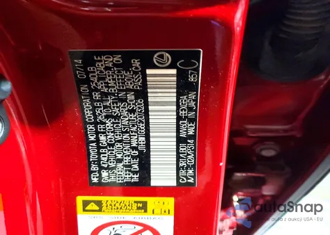 2014 Lexus Es 300H z USA, uszkodzony, nr VIN JTHBW1GG6E2073206